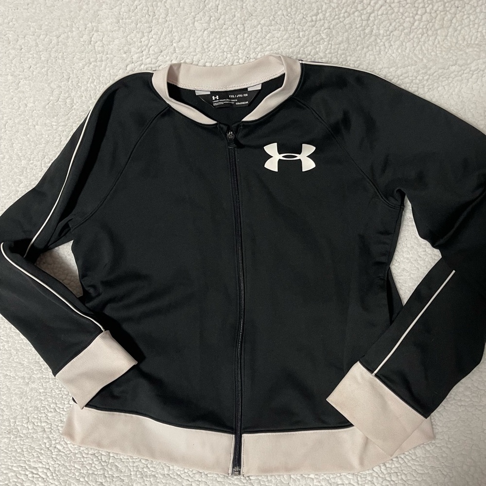 Under Armour Kid Black and Cream Jacket or women size S